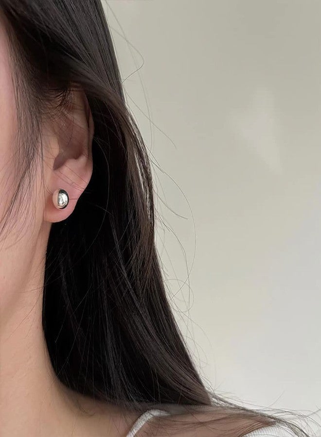 Izpack Cute Bead Ball Double Sided Front Back Stud Earrings for Women 925 Sterling Silver Cartilage Sleeper Ear Jackets Studs Earring Fashion 2 in 1 Jewelry Gifts for Daughter Hypoallergenic - Image 3
